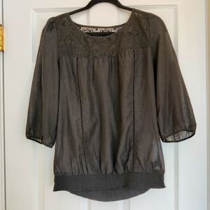 Express Black Lace Blouse